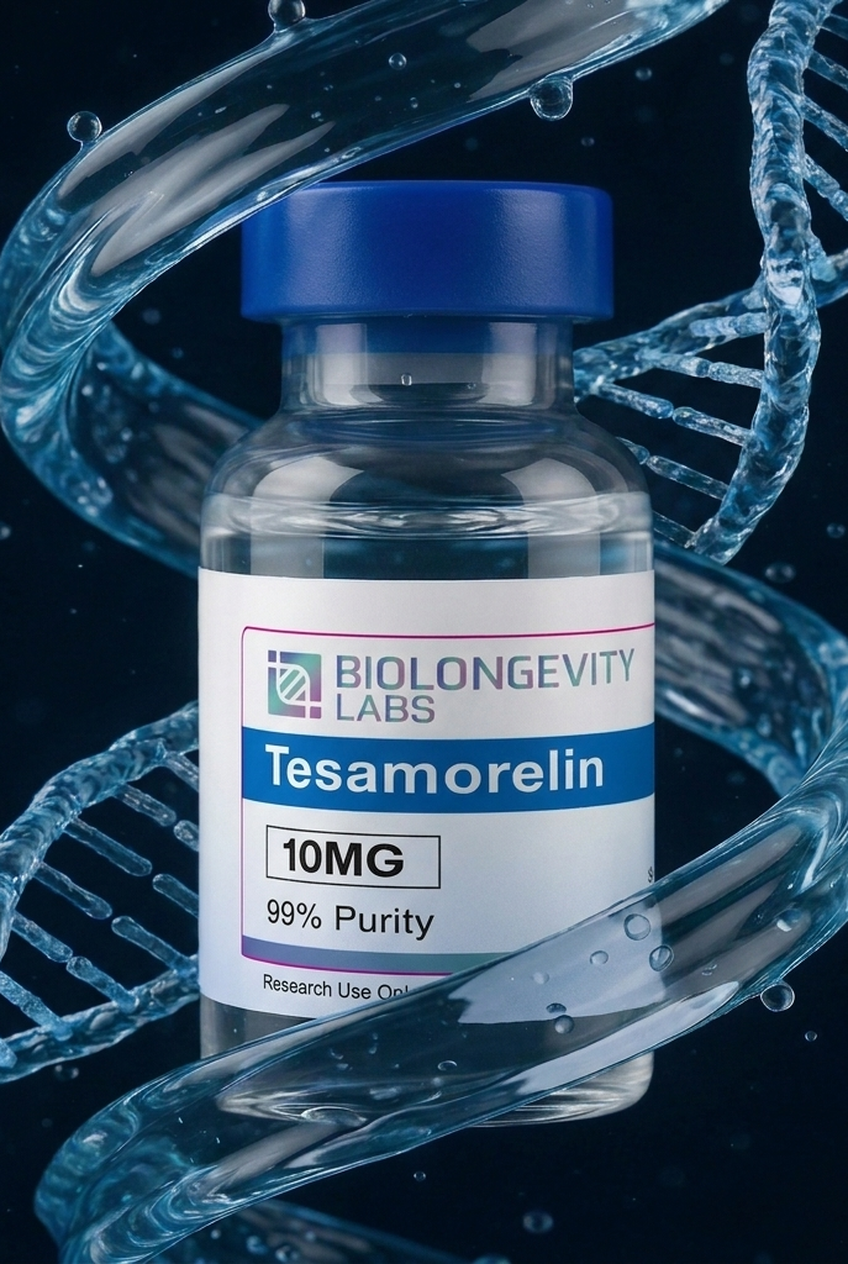 Tesamorelina — foto de referencia con logo y nombre